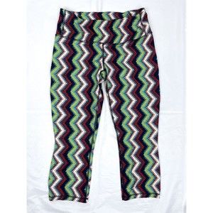 Patagonia Women Medium Multicolored Zigzag Leggings Athletic Capri Workout Pants